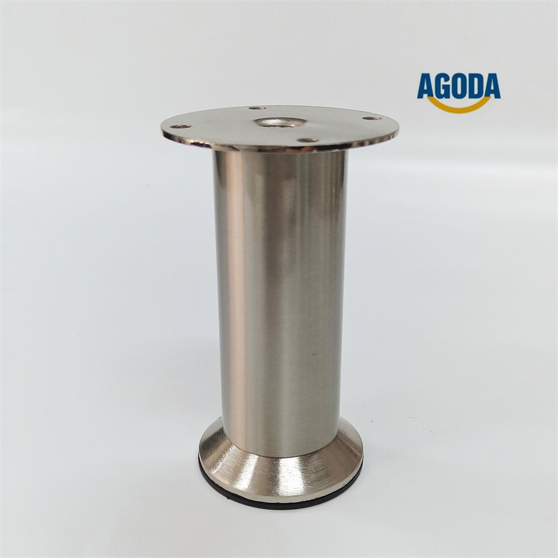 Durable zinc-alloy round tube sofa feet