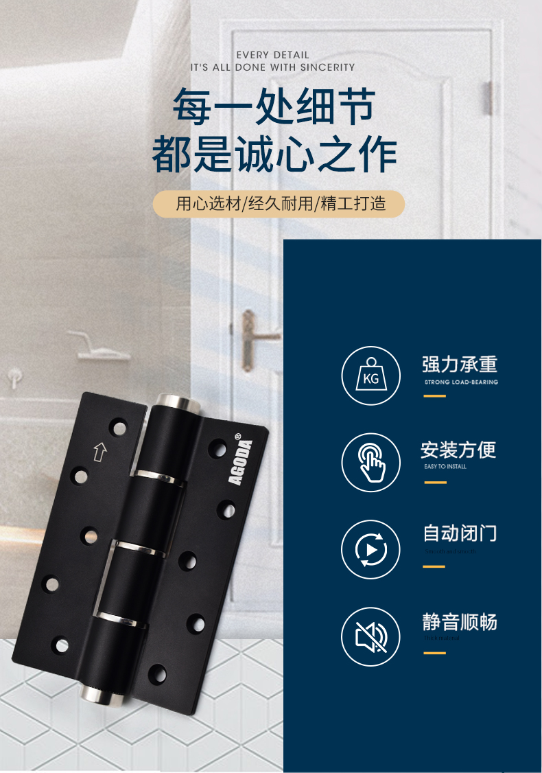 black buffer door hinges