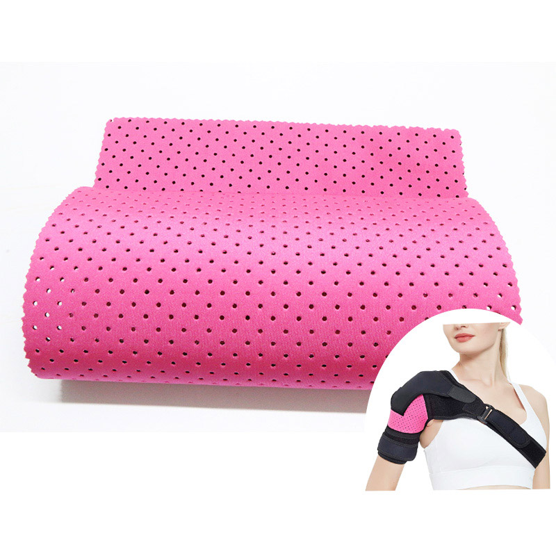 Perforated Punching Neoprene Sheet With Polyester and Nylon Fabric for Sports