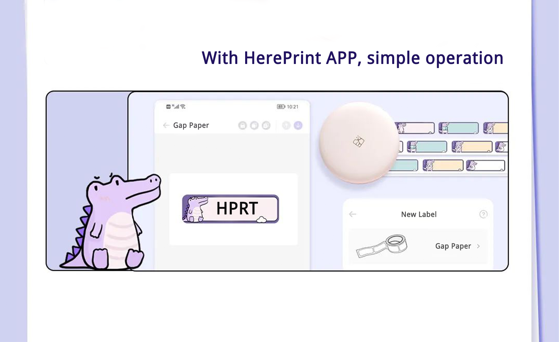 HPRT Original IP Crocodile Gap Paper for Label Maker