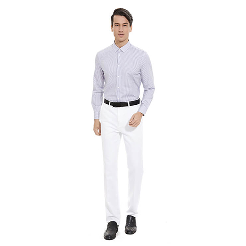 Knitted Cotton Business Casual Button Down Shirts For Men