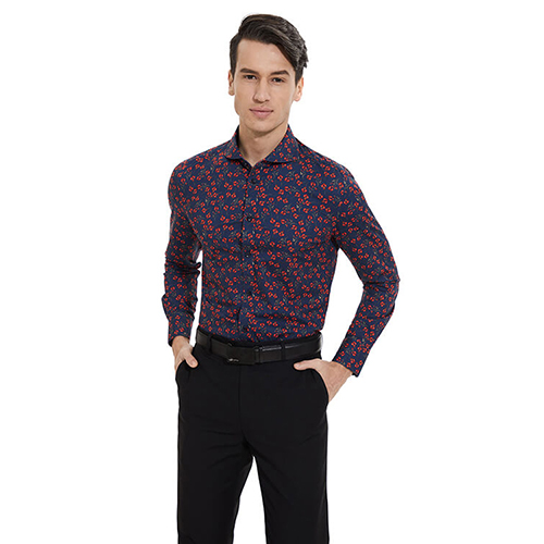 Printed Knitted Buiness Formal Shirt For Retail