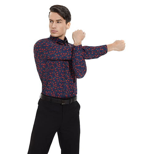 Printed Knitted Buiness Formal Shirt For Retail