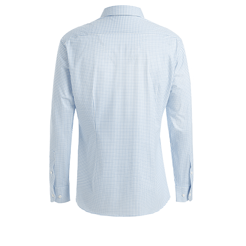 Mens Knitted Plaid Long Sleeve Shirt