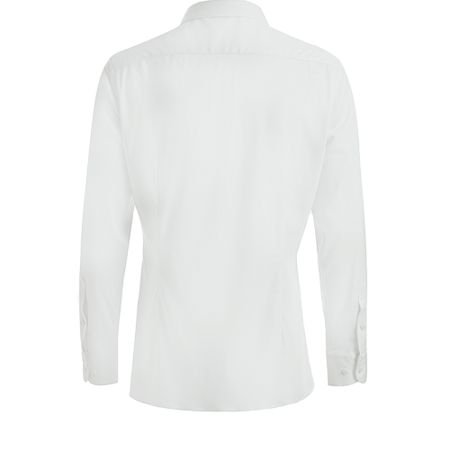 Knit Cotton Spandex Blend Plain White Mens Shirts