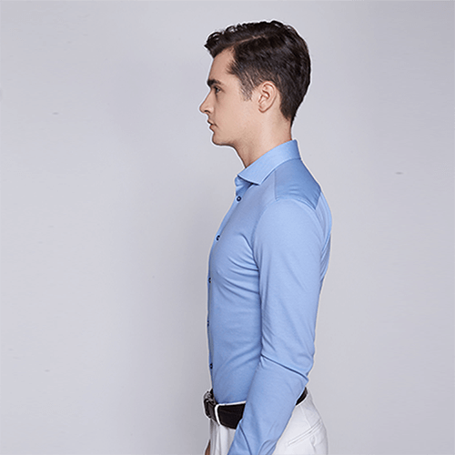 Jersey Cotton Long Sleeve Smart Casual Shirts