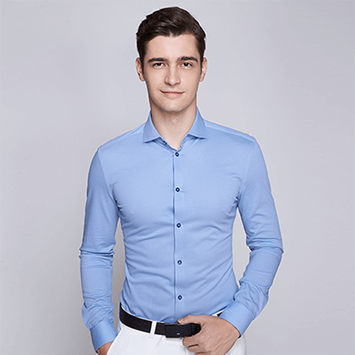 Jersey Cotton Long Sleeve Smart Casual Shirts