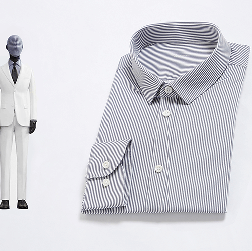 Stripe Wrinkle Free Slim Fit Dress Shirt