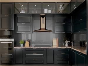 Dark Black Kitchen Cabinets