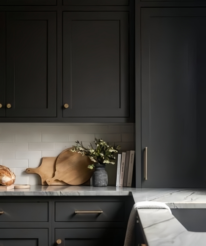 Dark Black Kitchen Cabinets