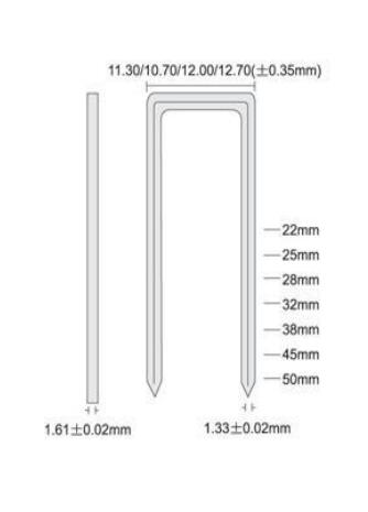 16 gauge N staple