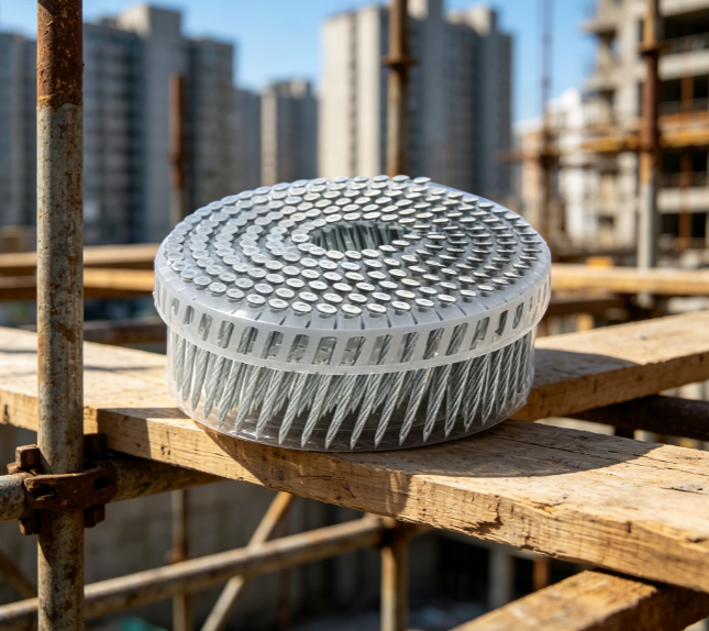 Galvanized Wire Collated Coil Nail for Pneumatic Nailer, Pallet & Roofing Construction