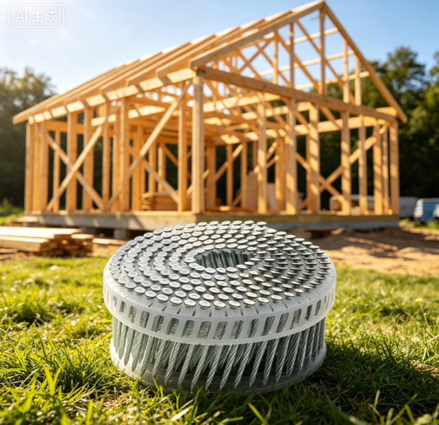 Galvanized Wire Collated Coil Nail for Pneumatic Nailer, Pallet & Roofing Construction