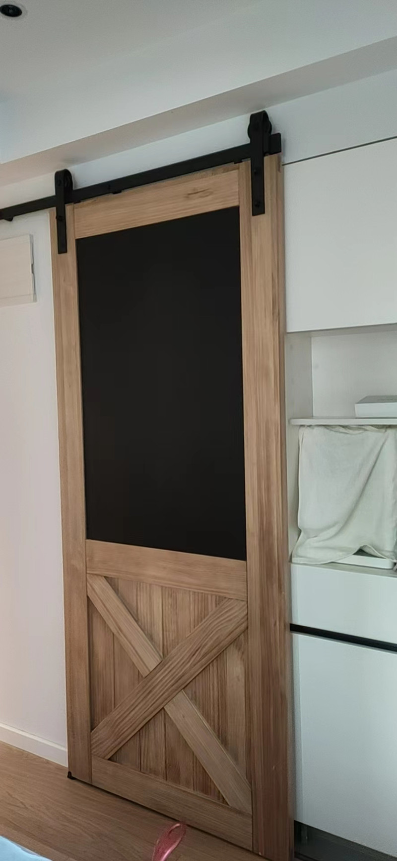 sliding door with blackboard