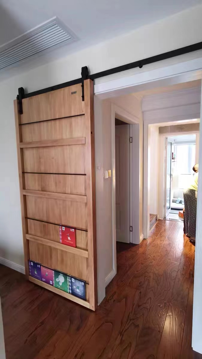 bookshelf barn door