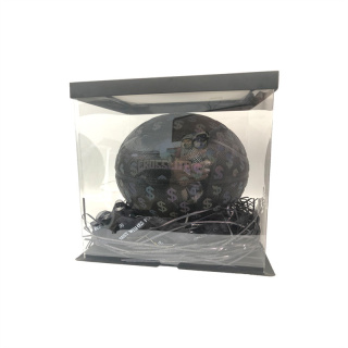 Holographic Glowing Reflective Dark Basketball