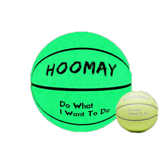 7 Inch Micro Mini Glow In The Dark Leather Basketball