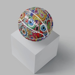 Custom Overall Printed Art Basketball Ball
