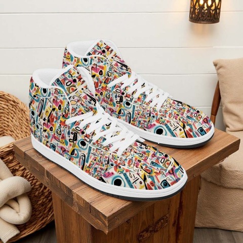 Digital print overall art print pattern custom logo low MOQ shoes