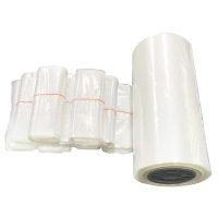 Ortadan Katlanmış POF shrink wrap plastik film rulosu Kutu için çapraz bağlı olmayan Pof ısı transfer filmi