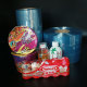 Film blue pvc film roll film wrapping for plastic juice bottle