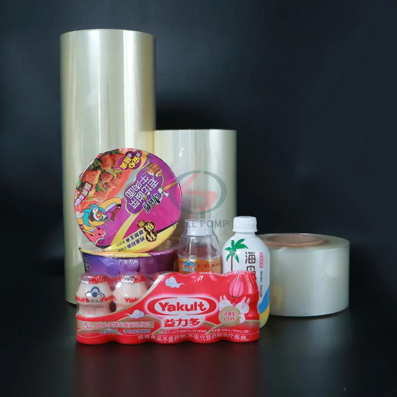Pvc mengecut filem pembungkusan filem roll untuk botol jus plastik