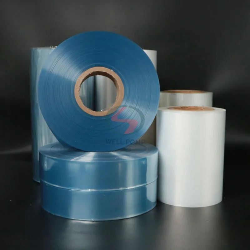 Custom Plastic film POF heat shrink band clear shrink film sleeve for bottles packing