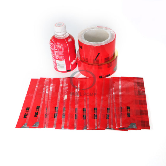 PVC film şişe pvc plastik shrink sleeve plastik meyve suyu şişesi