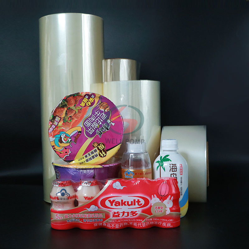Şişe pvc plastik shrink sleeve shrink wrap çanta plastik film