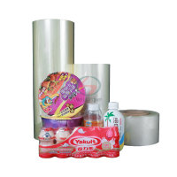 Shrink wrap film pvc rulo plastik shrinkable etiket