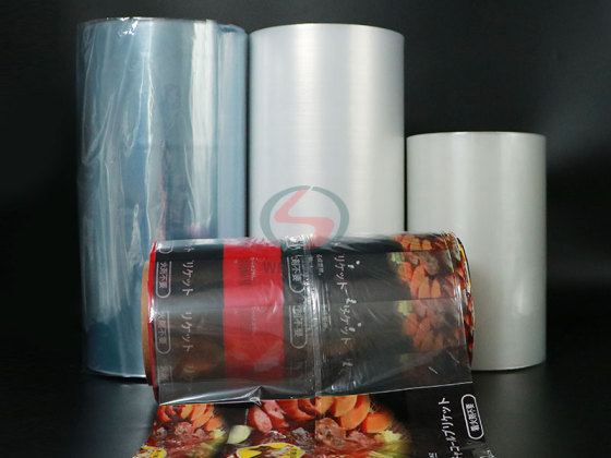 Caja de película plástica para embalaje con funda termorretráctil para botellas