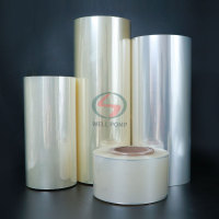 pof heat shrink folding film packaging plastic bottle label