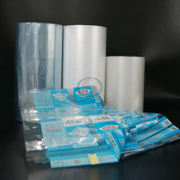17 micron stretch film label film plastic bag for juice bottle