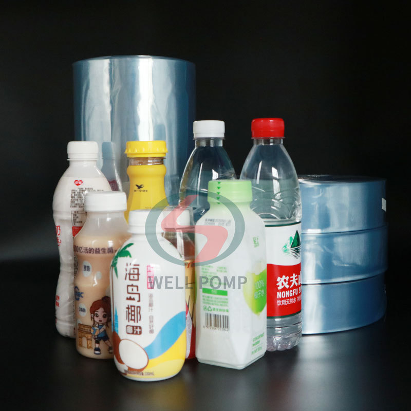 shrink wrap pvc bottle plastic roll printed labels