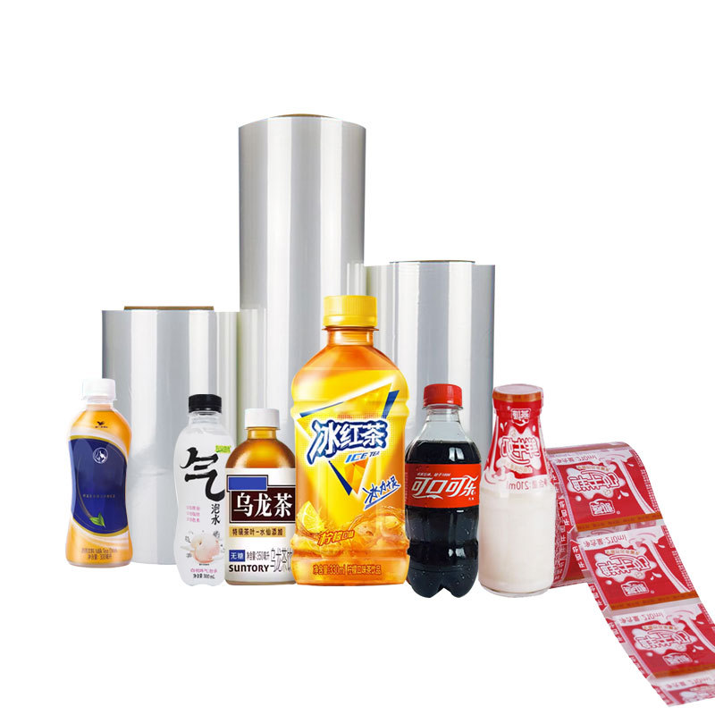 plastic heat seal shrink wrap film bottle shrink wrap water bottle labels