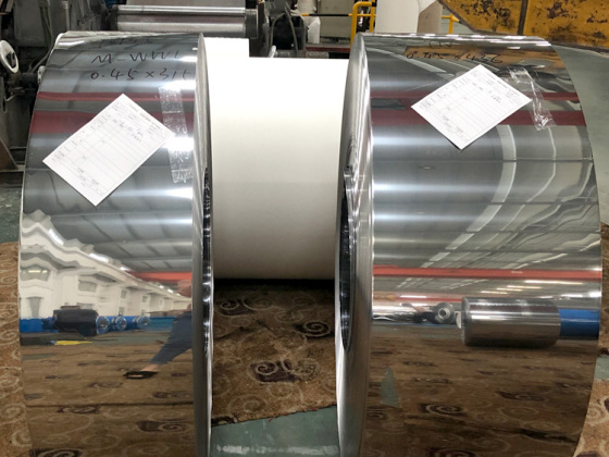 SUS 430 BA SUPERFÍCIE COM PAPEL OU PVC 0,5 mm TINCKNESS 4*8 PÉS ROLO DE BOBINA DE AÇO INOXIDÁVEL