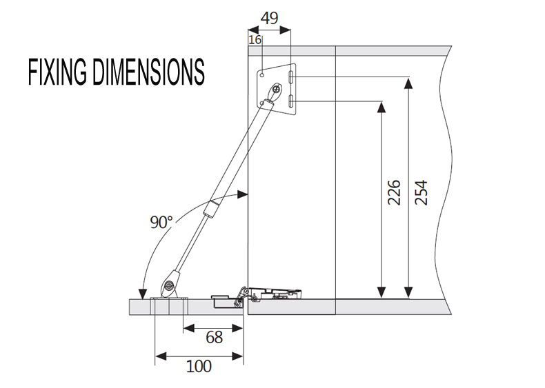 gas spring for door