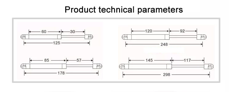 High pressure pneumatic rod