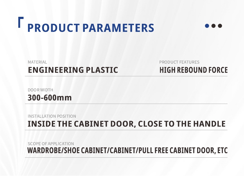 Self-priming Rebound Device Cupboard Door Catch Cabinet Door Slim Long Hidden Rebound Device