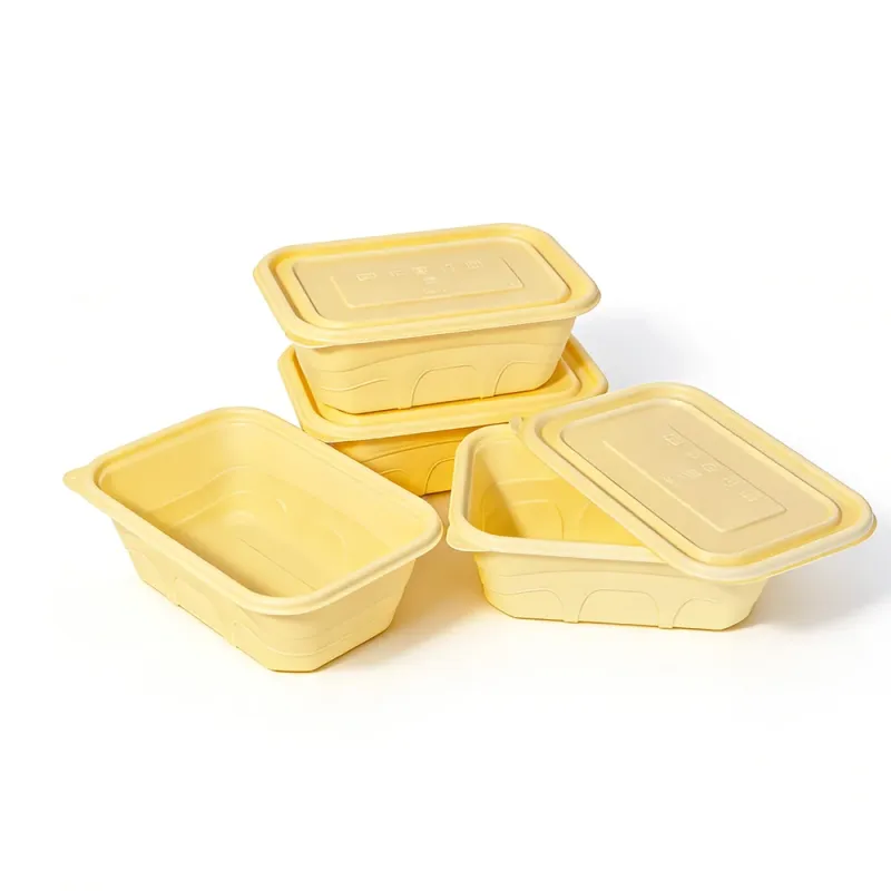 Biodegradable Cornstarch 500ml Square Lunch Boxes