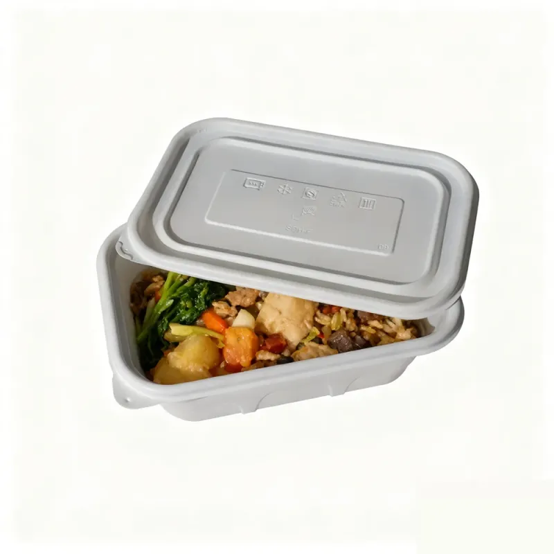 100% Compostable 750ml 1000ml Square Lunch Boxes