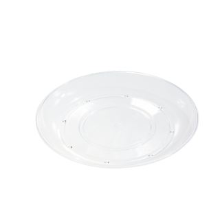 Clear 4.45 inch Disposable PET Round Plastic Party Plates