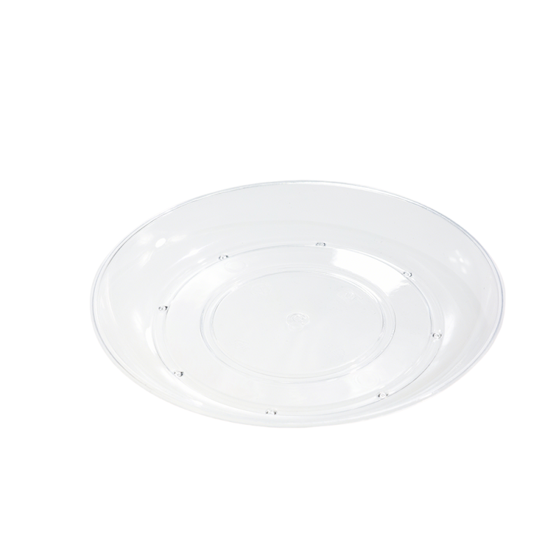 Clear 4.45 inch Disposable PET Round Plastic Party Plates