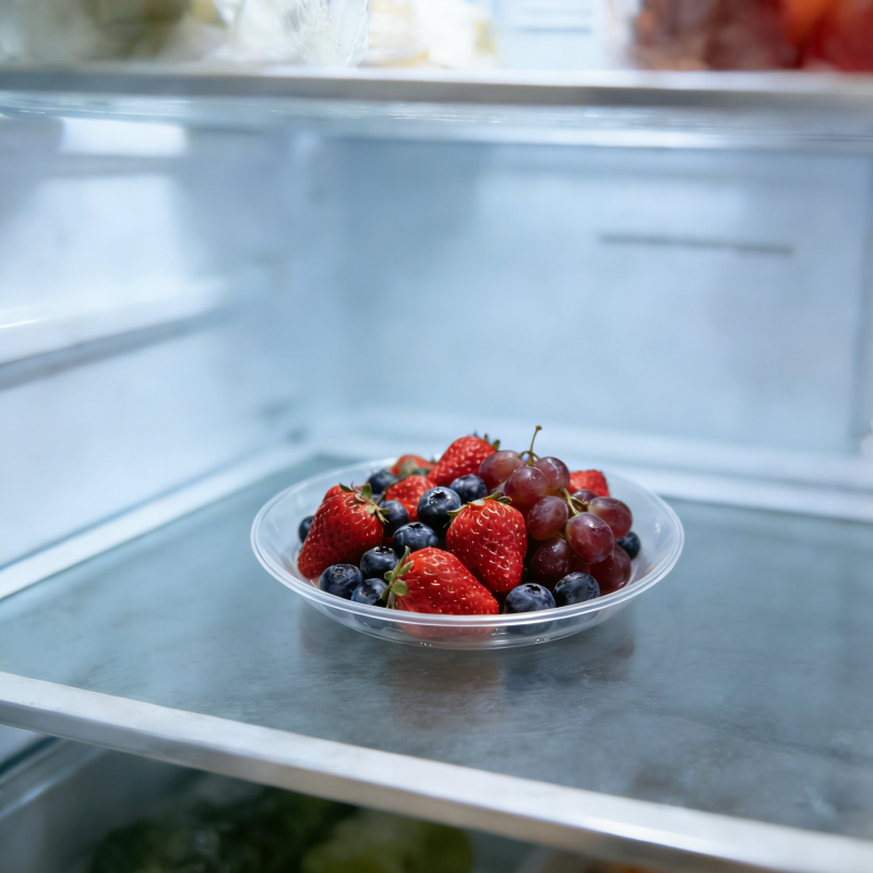 Clear 4.45 inch Disposable PET Round Plastic Party Plates