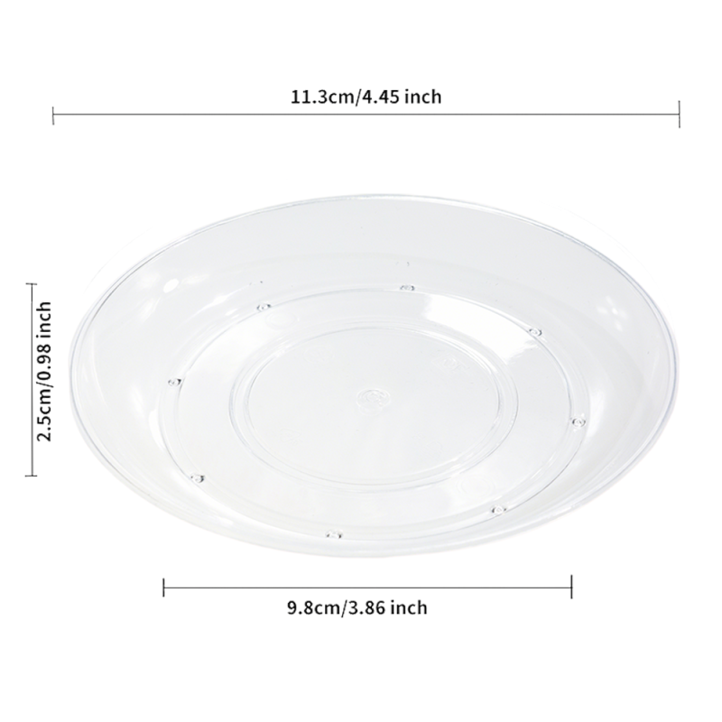 Clear 4.45 inch Disposable PET Round Plastic Party Plates