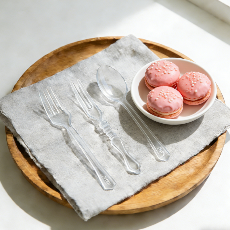 Premium Clear PS Disposable Cutlery Set Product Overview