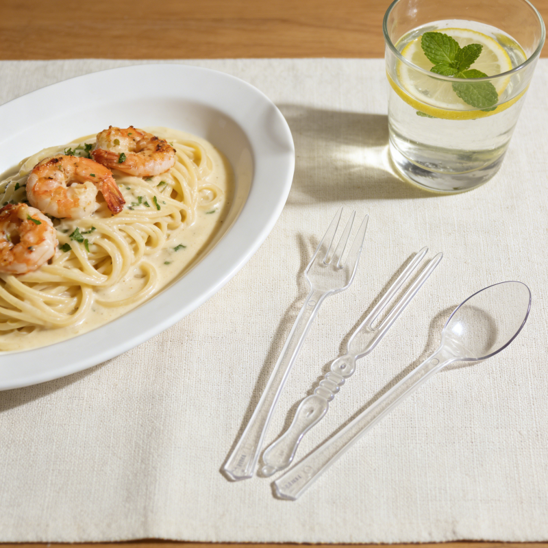 Premium Clear PS Disposable Cutlery Set Product Overview