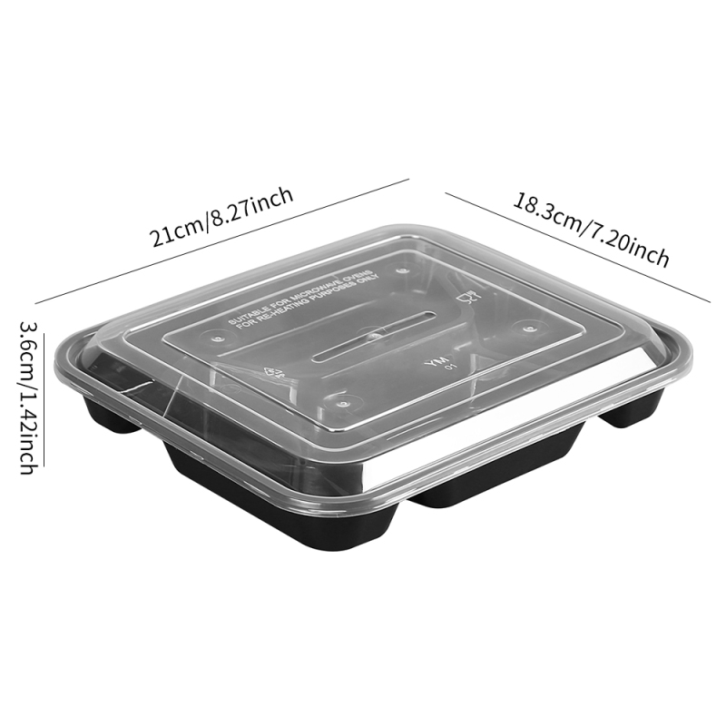Multi-Compartment Reusable Meal Prep Containers
