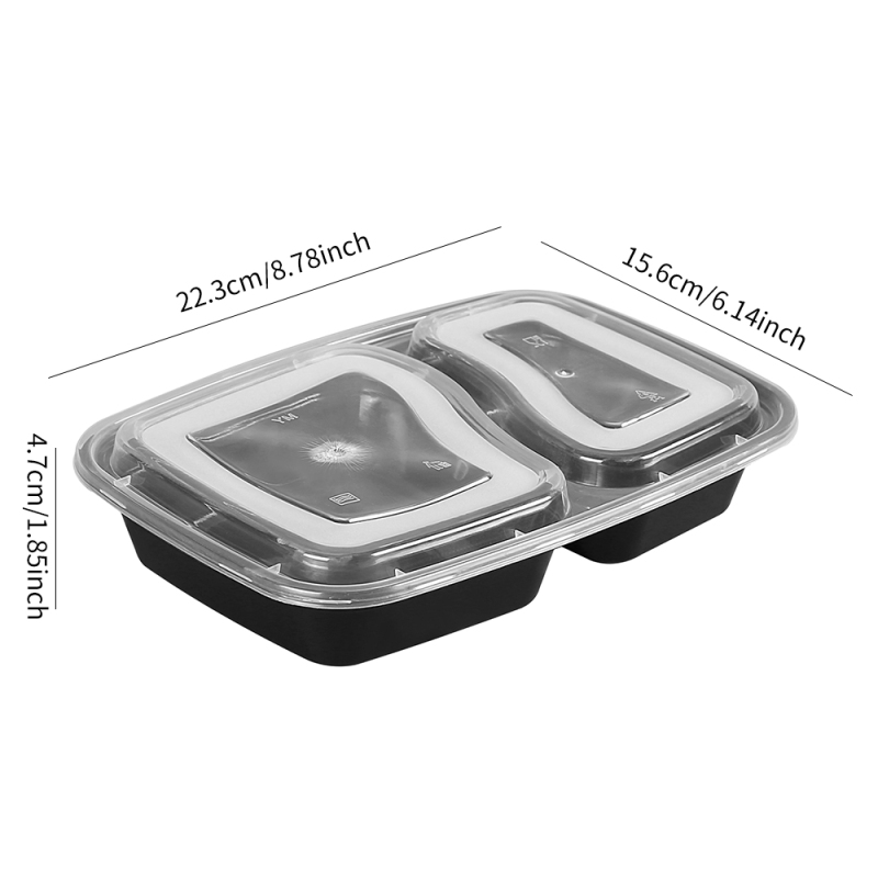 Multi-Compartment Reusable Meal Prep Containers