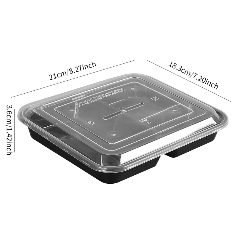 Multi-Compartment Reusable Meal Prep Containers